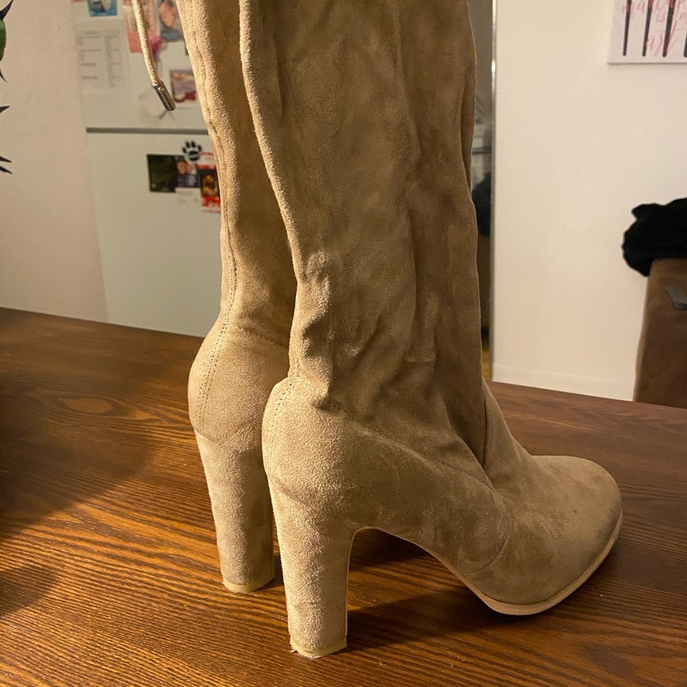 Taupe Over The Knee Boots